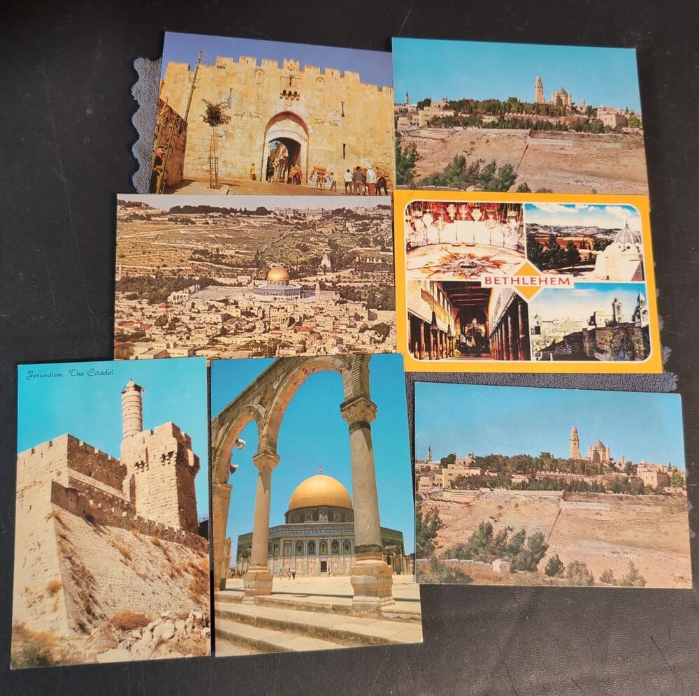 Vintage Jerusalem Postcard Lot Israel Holy Land Bethlehem